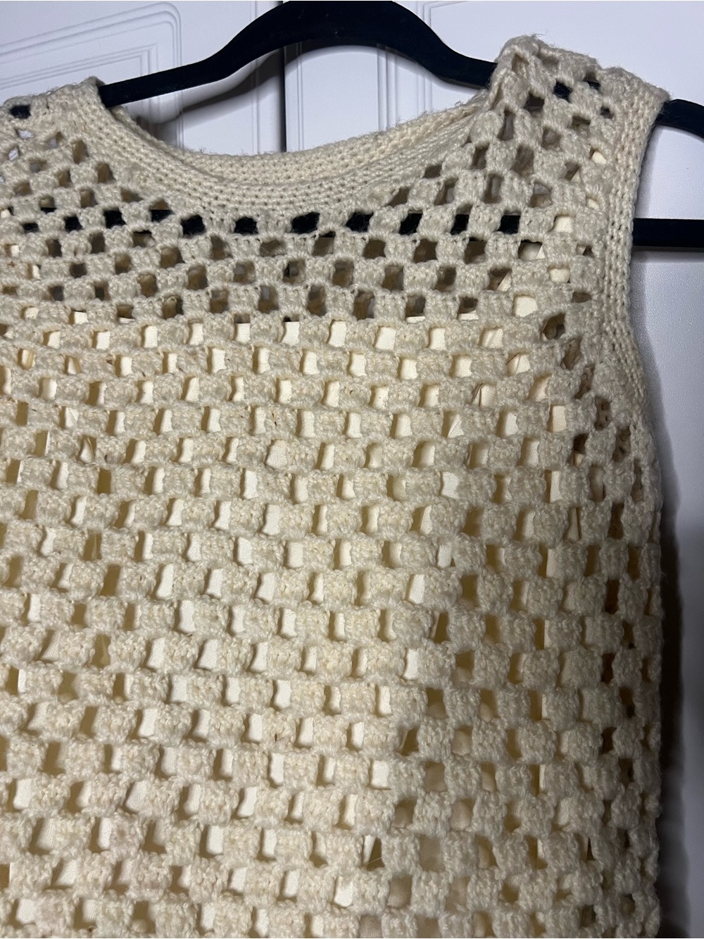 Handmade Vintage Crochet Drop Waist Cottagecore Dress - Picture 11 of 16